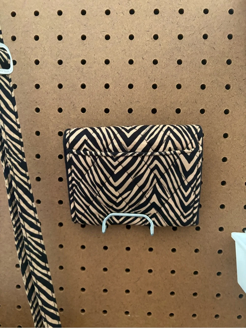 Vera Bradley Petite Double Zip Hipster Purse Bag Zebra Print with Wallet